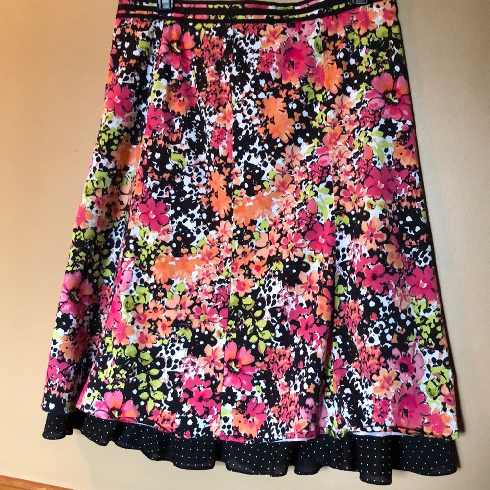 Christopher & Banks floral A-line skirt